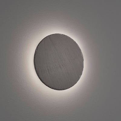 Trio Lighting LED wandlamp Raven van leisteen, rond