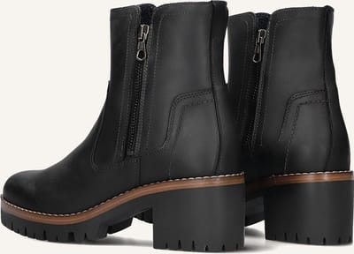 AYANA 854 Enkellaarsjes - Enkelboots met rits - Dames - Zwart - Maat 38