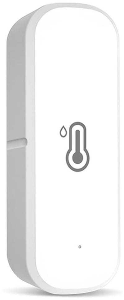Vochtigheid en Temperatuur Sensor - Slimme Hygrometer Thermometer - Binnenklimaat Bewaken - Aanpasbare Waarschuwingen - 75 x 26 cm - Wit