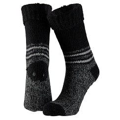 Apollo - Huissokken Heren - Slofsokken - Antislip - Zwart - Maat 39-42 - 45% wol
