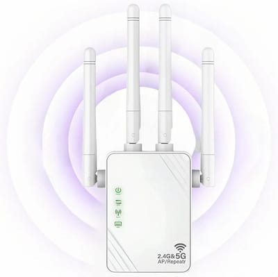 Krachtige Wifi Repeater 1200 Mbps Dual Band (2.4 & 5 GHz) - Signaalversterker met 4 Antennes