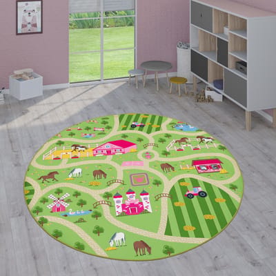 Paco Home Kindertapijt Laagpolige Vloerkleden Voor Kinderkamer Speelkleed Meerkleurig 160 cm Rund