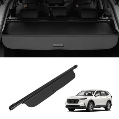 VEVOR Intrekbare bagageafdekking, waterdichte kofferbakafdekking, veiligheidsbeschermer voor Honda CRV 2023-2025 5-zits, UV-bestendige kofferbakafdekking gemaakt van aluminiumlegering en PVC-leren structuur