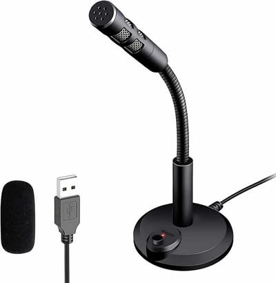 USB Desktop Microfoon met Mute Knop en LED - Plug & Play voor PC, Laptop, Gaming, Streaming en Podcast