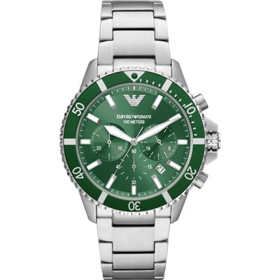 Emporio Armani Diver Heren Silver Watch AR11500