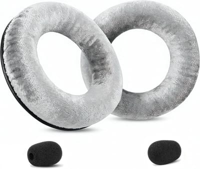 Comfortabele vervangende oorkussens voor gamingheadsets en audiokoptelefoons - Zilver