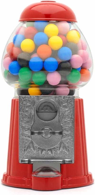 Ploutos® Kauwgomballen Automaat -Spaarautomaat Spaarpot – Muntgestuurde Spaarbus - Rood - ‎13cm x 12cm x 23cm