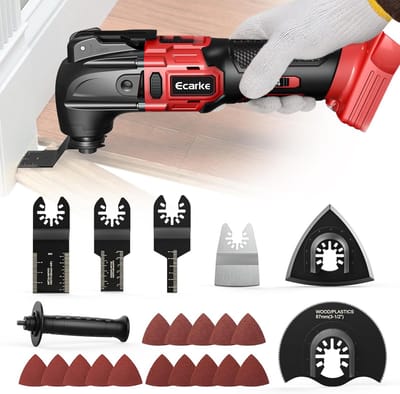 Multifunctioneel gereedschap - Oscillerend multitool - Klussen en reparaties - Borstelloze motor - 6 snelheden - Zwart