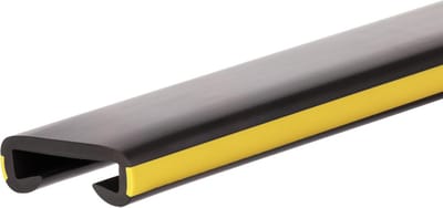 PVC Trapleuning 40x8mm Zwart-Geel - Duurzaam en Veilig Profiel voor Trappen