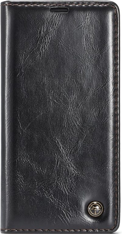 Caseme Kunstleer Wallet pasjeshouder hoesje geschikt voor iPhone XS Max case - zwart