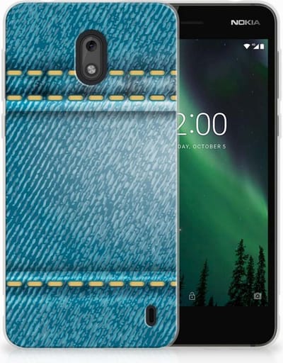 Back Cover voor Nokia 2 Silicone Back Cover Jeans