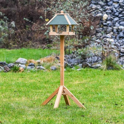CJ Wildlife Voederhuisje op Paal - Chevy - Vogelvoederhuisje Staand voor Kleine Vogels & Tuinvogels - Groen