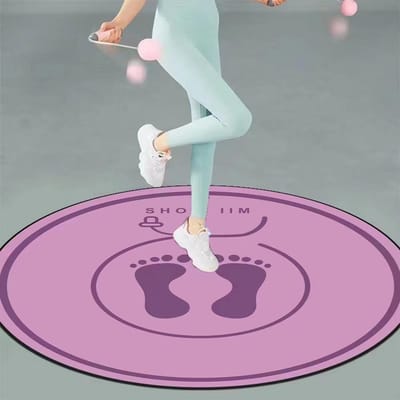 Ronde Springtouw Vloermat Springoefening Tapijt Indoor Fitness Yoga Mat Verdikt Antislip Demping Sport Springtouw Mat 180x180cm