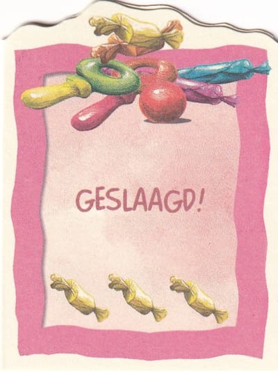 Geslaagd! - Bloemkaartjes - 25 Stuks – 5 x 6.5 cm – Minikaartjes - Bloemist – Cadeau – JK-468