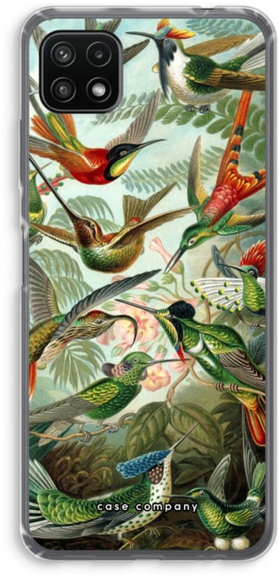 Case Company® - Hoesje geschikt voor Samsung Galaxy A22 5G hoesje - Haeckel Trochilidae - Soft Cover Telefoonhoesje - Bescherming aan alle Kanten en Schermrand