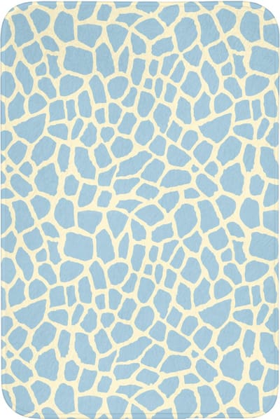 Badmat 60x90 cm - Antislip - Giraf - Modern - Blauw - Badmatten voor badkamer - Badkamermat - Douchemat - Badkamer mat