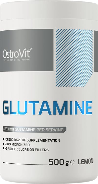 OstroVit - Glutamine - 500 g - lemon smaak - L-glutamine supplementen - Pure samenstelling - 0.5 Kilo