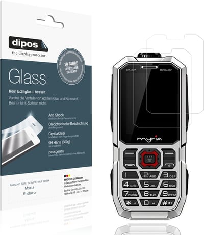 dipos – 2x Pantserfolie geschikt voor Myria Enduro | 9H Screenprotector
