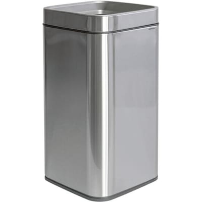 MAUL Afvalbak MAULprime 25 l edelstaal 25.1 x 25.1 x 49.2 cm zilver