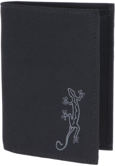 oxmox portemonnee New Cryptan RFID Protect Kombibörse Lizard Print Grey Black zwart