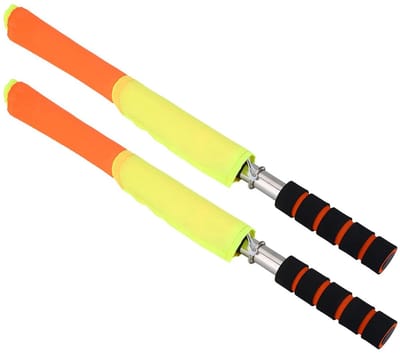 Dailygoods - Assistent Scheidsrechter Vlaggen - Voetbal en Hockey - Lichtgewicht Aluminium - Inclusief Opbergtas - Sportaccessoires - Perfect voor Sch...