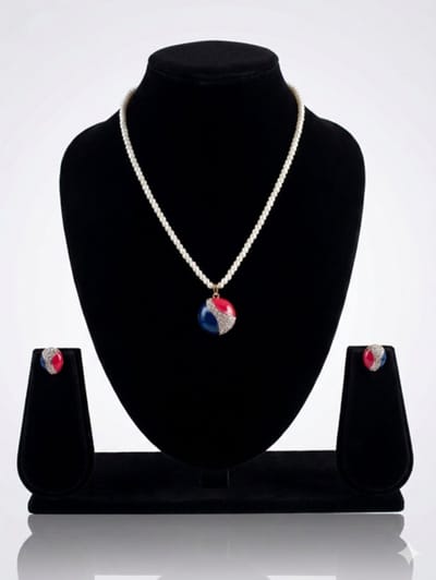 N3 Collecties Rond Hanger Juwelen set Parel Ketting met Oorbellen