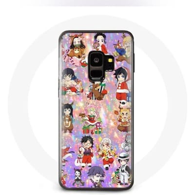 Coque pour Samsung Galaxy S9 Demon slayer merry christmas affiche le cadeau de noël