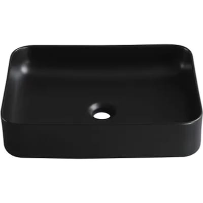 Sensea Waskom Studio - Keramiek - Rechthoekig - Mat Zwart - 50x12x36cm