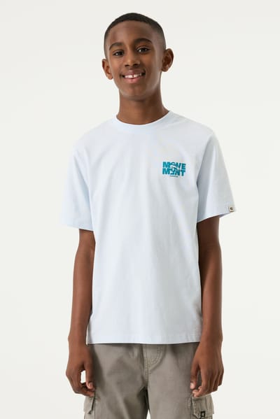 GARCIA Jongens Print T-shirt Blauw Korte mouw