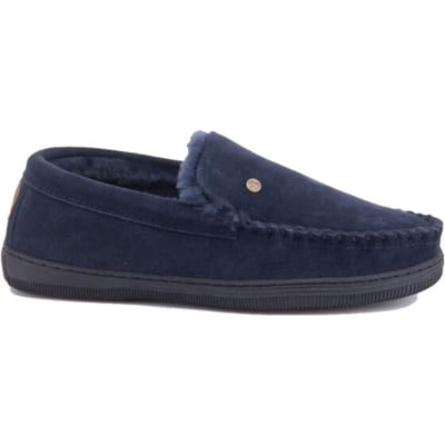 Warmbat Grizzly Suede Heren Sloffen - Donker Marineblauw