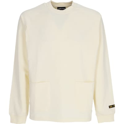 Heren T-shirt met lange mouwen en zak L/s tee gebroken wit