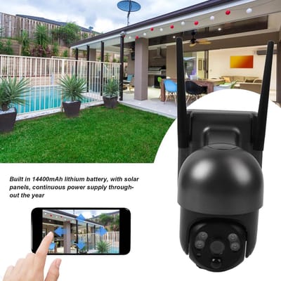 HD-beelden - 4G LTE Zonne-energie Beveiligingscamera - Cloudopslag - Wifi-camera thuis - PIR-alarmpush - 14400mAh-batterij .