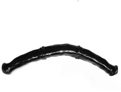 Grote Dubbele Zwarte Dildo met Realistische aderen 64 x 608 CM