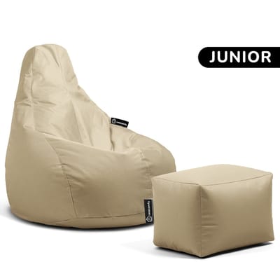 Casacomfy Premium Junior - Complete Zitzak met Voetenbankje - Waterafstotend - Beige