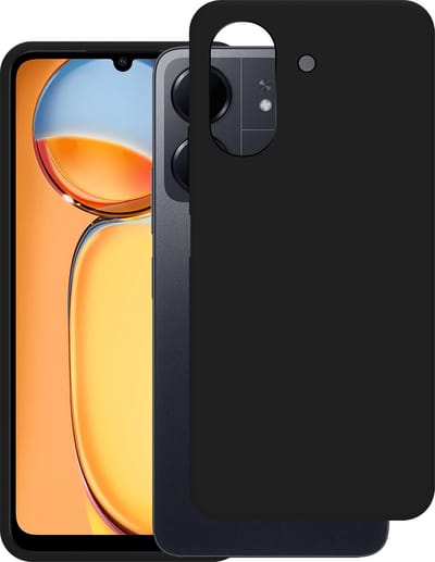 Just in Case hoesje geschikt voor Xiaomi Redmi 13C Hoesje Siliconen - Flexibele Case - Zwart