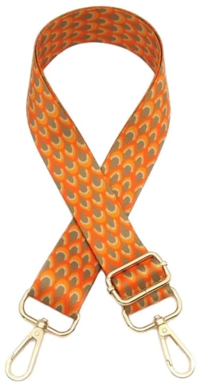 Dailygoods- Tasriem Verstelbaar 75-130 cm - Schouderriem - Tassenriem - Gouden Gesp - Pauwenpatroon - Polyester Materiaal - Schouderband
