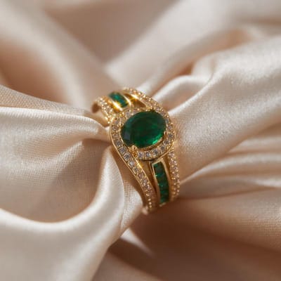 Bagues tendance pour femmes avec zircone cubique vert brillant Bague de fiançailles de luxe Accessoires de bijoux de mode pour mariage, anniversaire, fête 8 gray