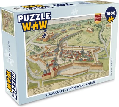 Puzzel Stadskaart - Eindhoven - Antiek - Legpuzzel - Puzzel 1000 stukjes volwassenen - Plattegrond