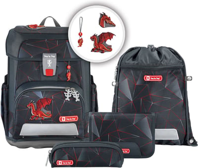 Step by Step Schooltas Cloud Schulranzen-Set 5-delig Dragon Drako Zwart