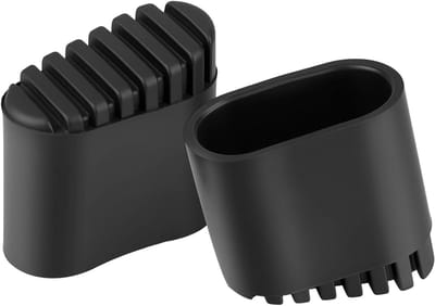 Ladderpluggen - Rubberen voeten - Stabiliteit verbeteren - Antislip ontwerp - 40 x 20 mm - Zwart