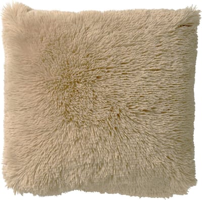 Dutch Decor FLUFFY - Sierkussen 45x45 cm - superzacht - effen kleur - Pumice Stone - beige - Inclusief binnenkussen - Luxe kussens voor woonkamer & bank