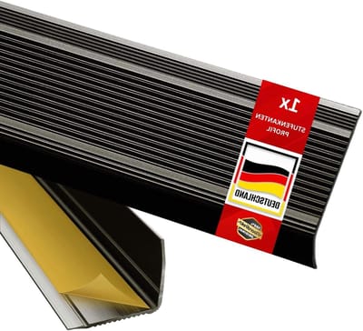 Traprandprofiel Aluminium - Trapneusprofiel L-vorm - Trapafwerking - Zelfklevend - 134 x 3 x 2 cm - Brons
