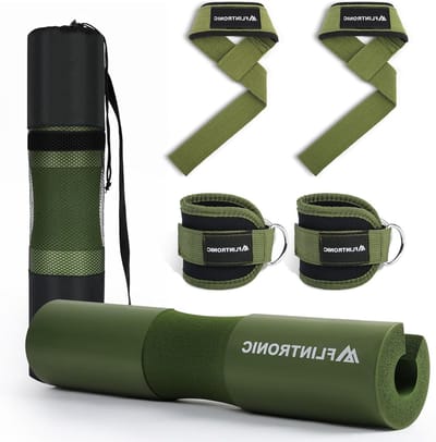 9-delige barbell squat pad set, dik schuim voor hip thrust en squats, comfortabel voor heup, nek en schouder tijdens gewichtheffen