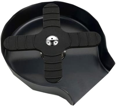 Cross Glass Rinser for Kitchen Sink Embedded Cup Washer RVS + Plastic 360° Roterend Mat Zwart en Zilver (Kleur: Plastic Zwart) (RVS Zwart)
