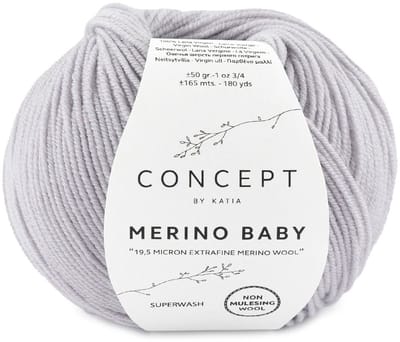Katia Concept Merino Baby - 55 parelgrijs - Wol Garen