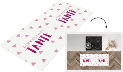 Keukenloper - Loper keuken - Quotes - 'Lievelingstante' - Spreuken - 120x50 cm - Keukenloper vinyl