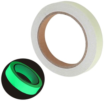 Dailygoods- Fluorescerende Tape 10 m x 1,5 cm - Zelfklevend Plakband - Lichtgevende Tape - Waarschuwingstape - PET Materiaal - Weerbestendig