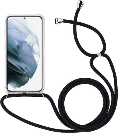 Hoesje met koord - ketting - Draagriem voor Schouder / Nek - Schouder tas - Geschikt voor: Samsung Galaxy S23 - transparant
