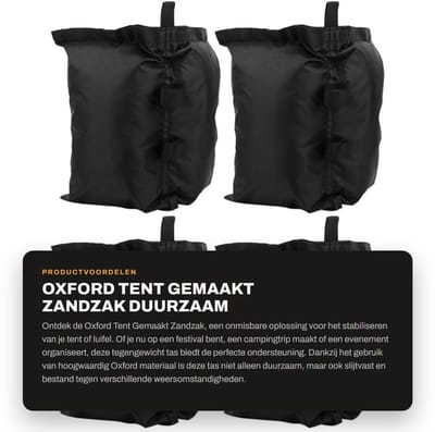 Dailygoods- Zandzak Duurzaam - Tegengewicht Tas - Hoogwaardige Oxford Lap - Geschikt voor Luifels - Capaciteit 20-25 Pond - Waterdicht en Stevig - Gewichtstas