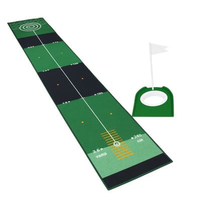Golf Putting Mat Met Oefenhole - Golfputting - Putten 300 cm - Golf Putting Mat - Trainingsmaterialen